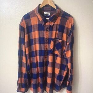 Tony Hawk Orange and Blue Checkered Shirt